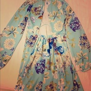 Light blue floral dress